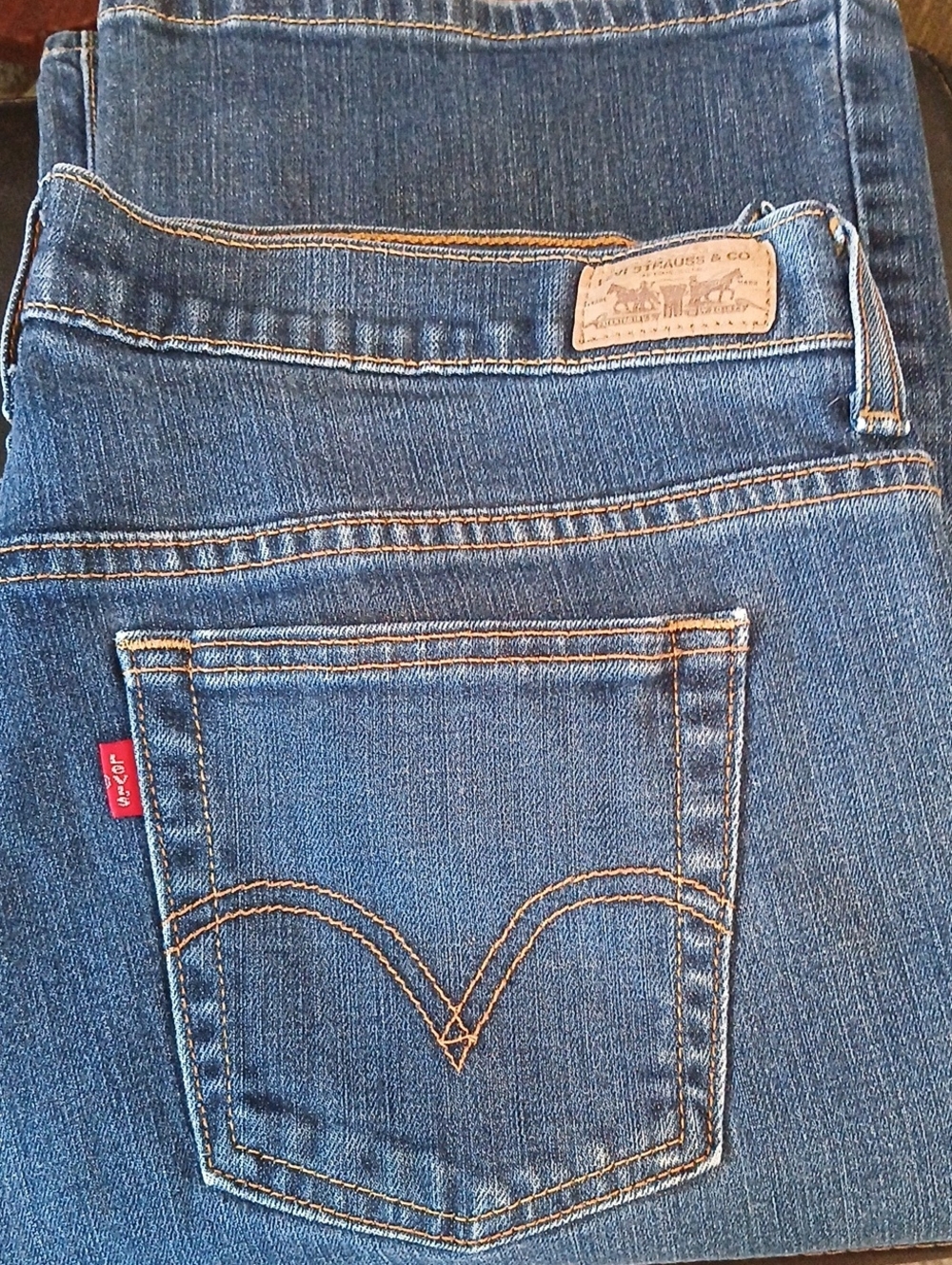 Levi's Women's 515s Dark Blue Boot Cut  Jeans Excellent Size 12 Long